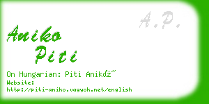 aniko piti business card